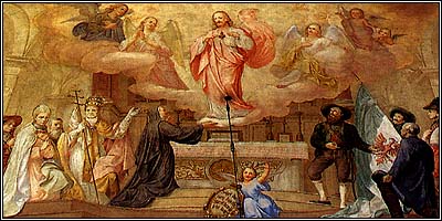 deckengemaelde der pfarrkirche in muehlwald, suedtirol (1893)