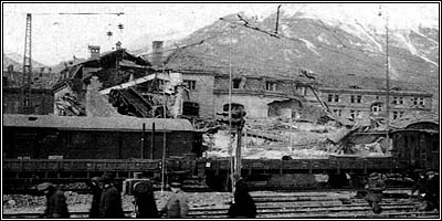 bombensch&auml;den am innsbrucker hauptbahnhof 1944, aus thomas albrich, im bombenkrieg